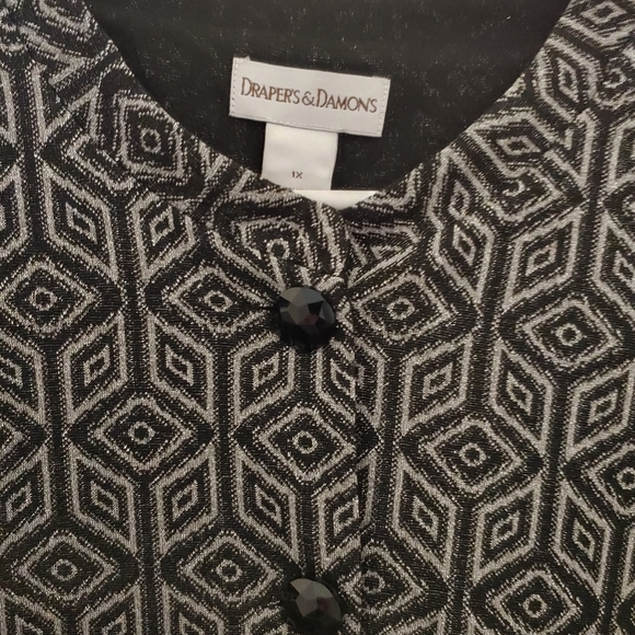 Drapers&Damons black and silver 3/4 length jacket - Picture 3 of 4